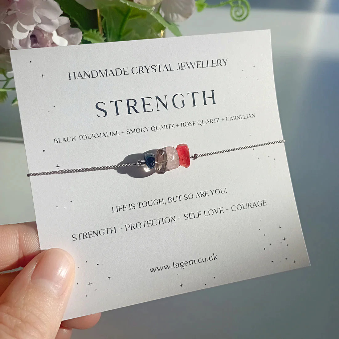 Dainty Intention Crystal Bracelets | Natural Silk Cord Jewellery