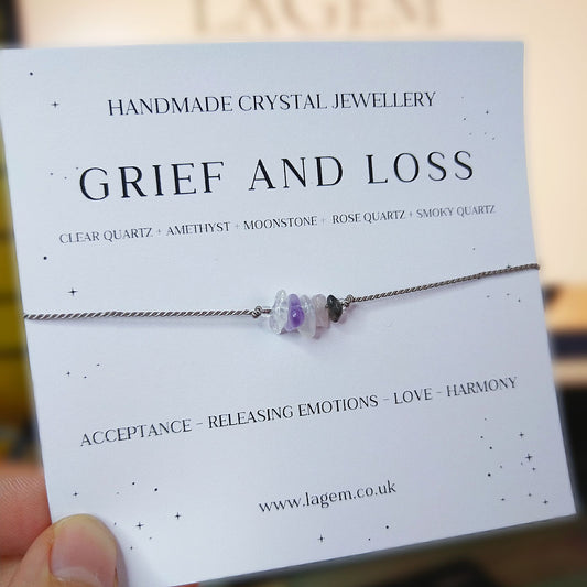 Grief and loss crystal bracelet UK Minimalist jewellery