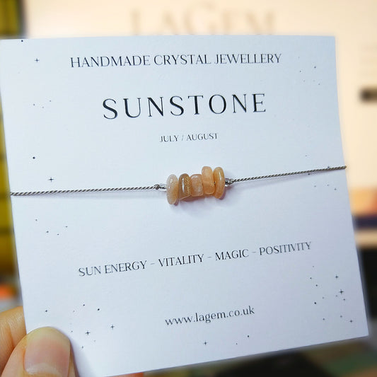 Sunstone crystal bracelet UK