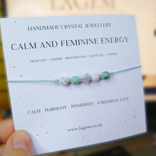 Calm and feminine energy crystal bracelet UK