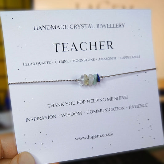 Teacher crystal bracelet uK