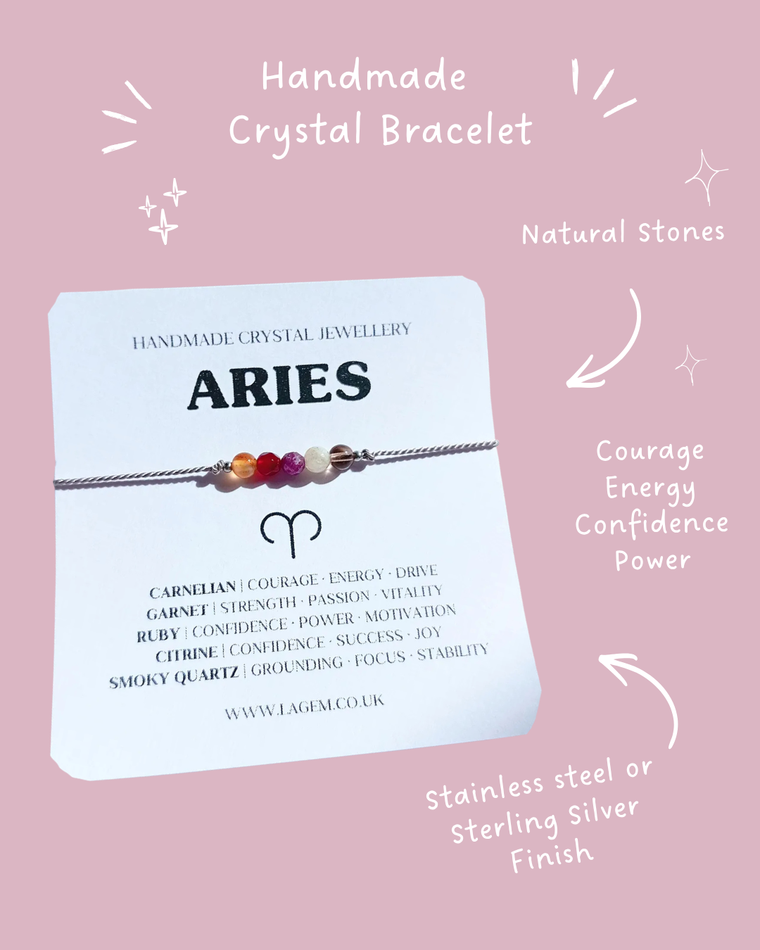 Zodiac Crystal Bracelet UK – Astrology Jewellery & Star Sign Gift