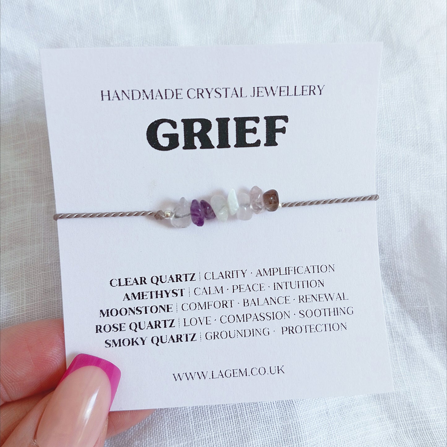 Grief & Loss Crystal Bracelet UK – Healing & Sympathy Jewellery