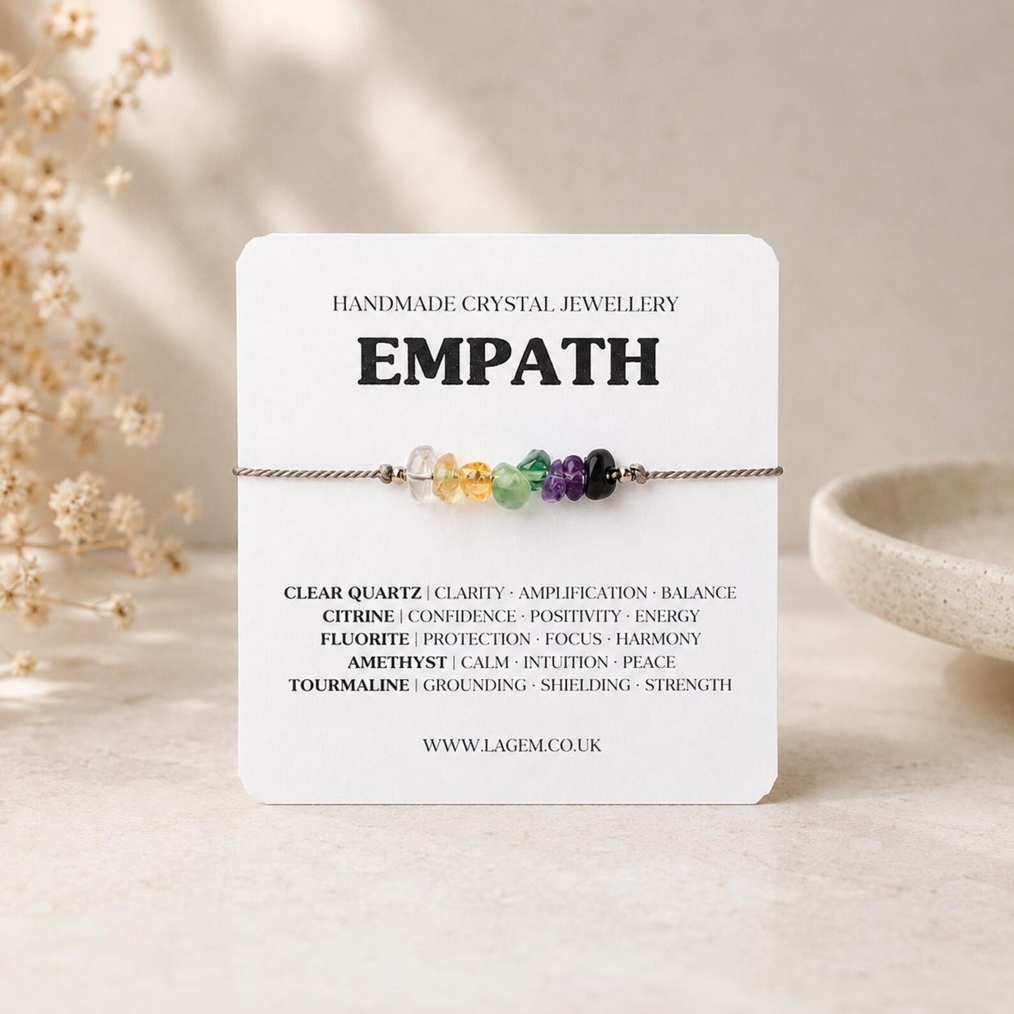 Empath Crystal Bracelet UK – Emotional Balance & Protection Jewellery