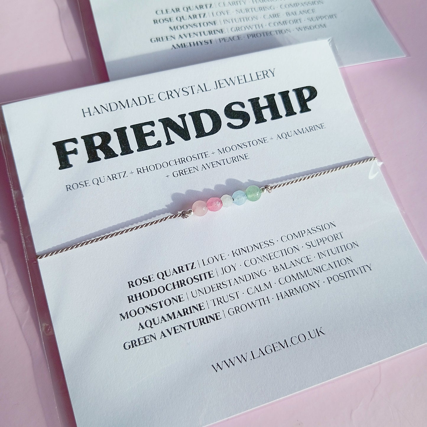 Friendship Crystal Bracelet UK handmade jewellery