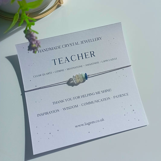Teacher Crystal Bracelet ♡ Dainty Jewellery ♡ Thank You Gift