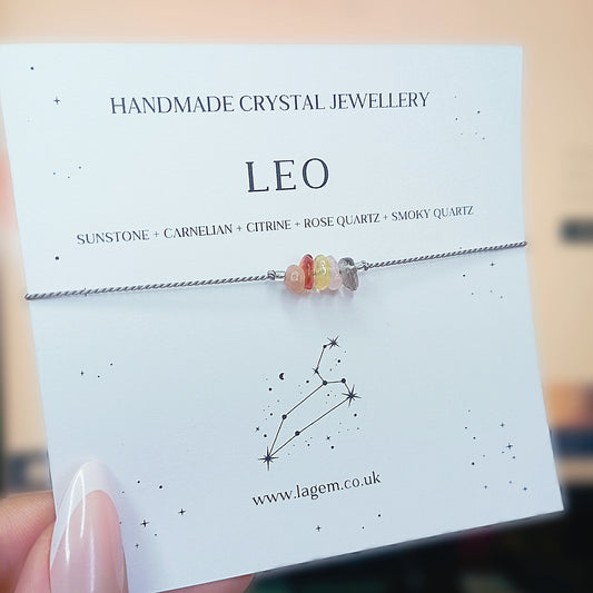 Leo zodiac ceystal bracelet UK