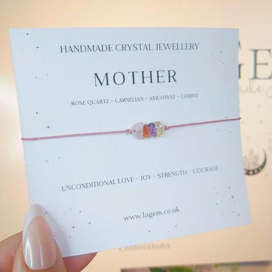 Mother Crystal Bracelet Uk Dainty Handmade Jewellery