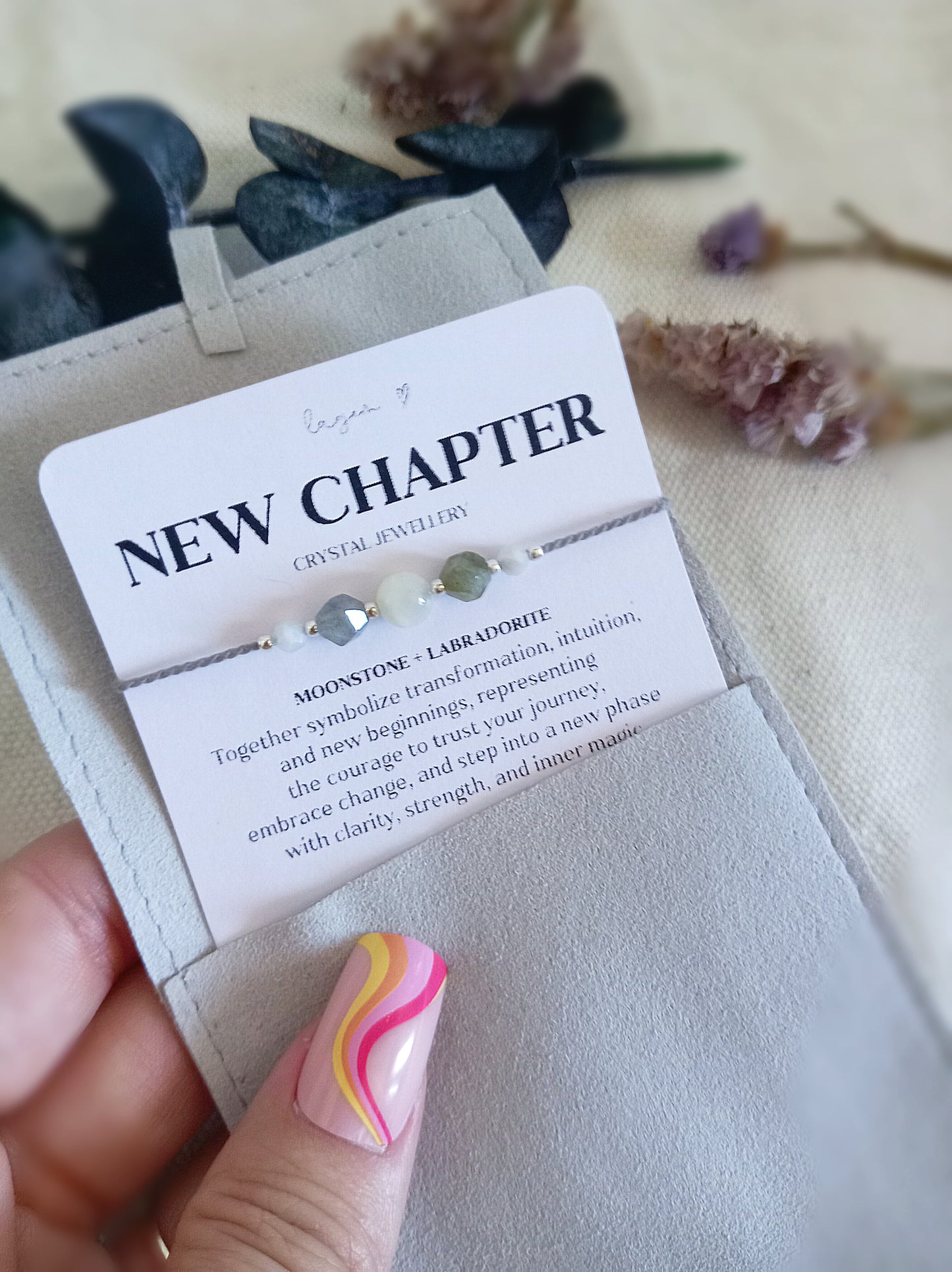 New Chapter Crystal Bracelet | Moonstone & Labradorite New Beginnings Gift