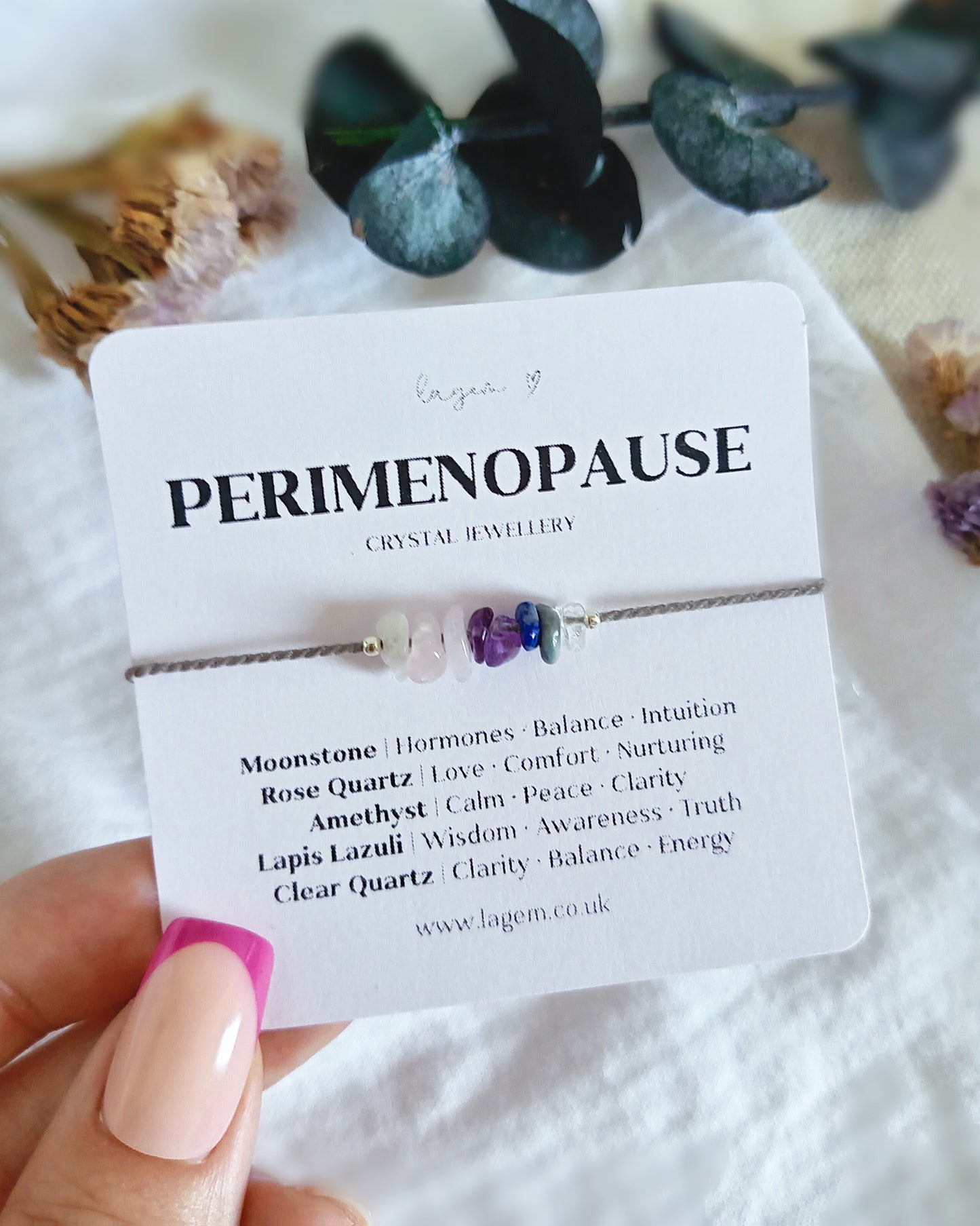 Perimenopause Crystal Bracelet | Dainty Jewellery Gift