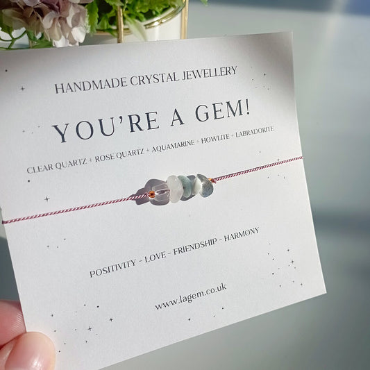 You're a Gem Crystal Bracelet | Thank You Gift