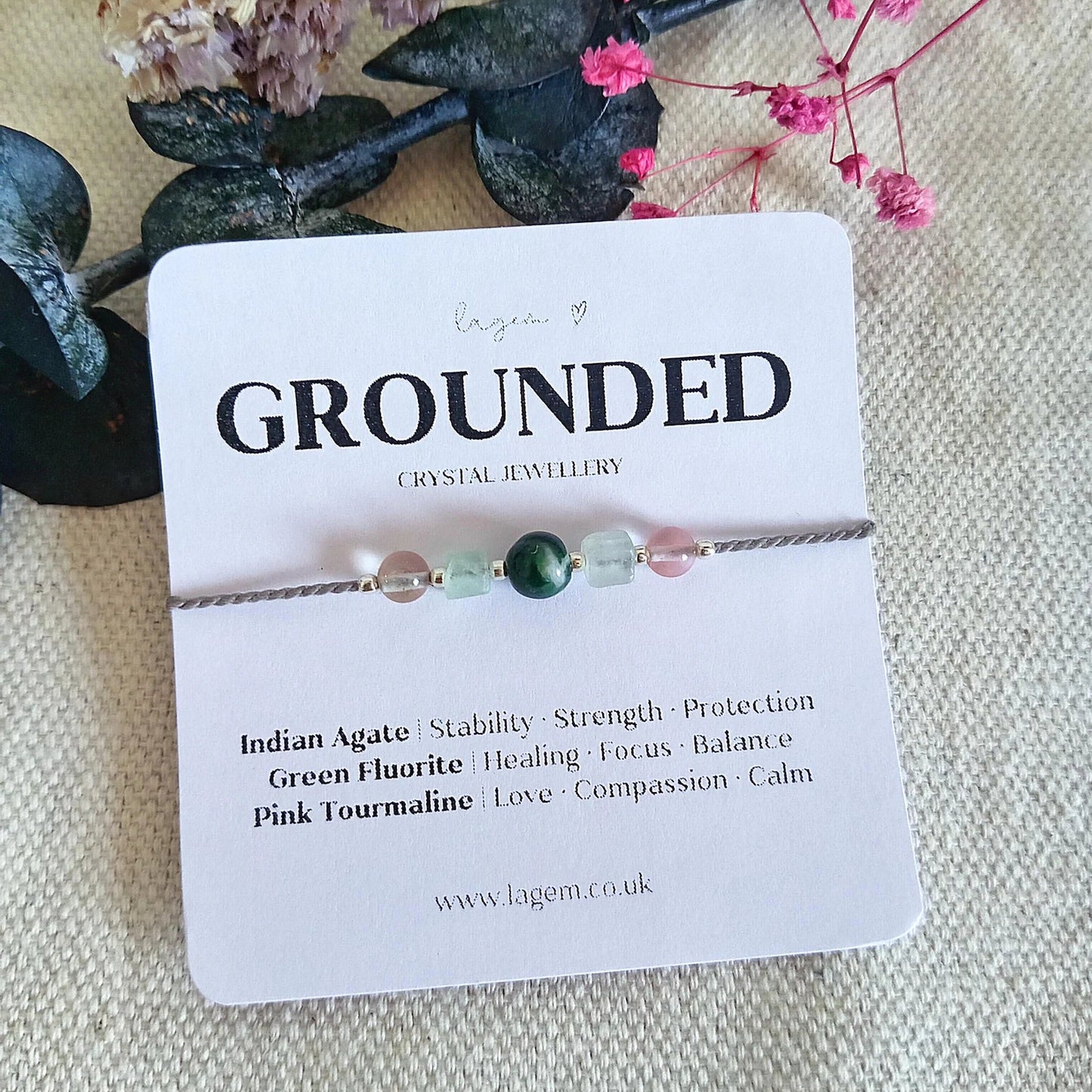 Grounding Protection Bracelet, Balance Indian Agate Fluorite Tourmaline Jewellery,