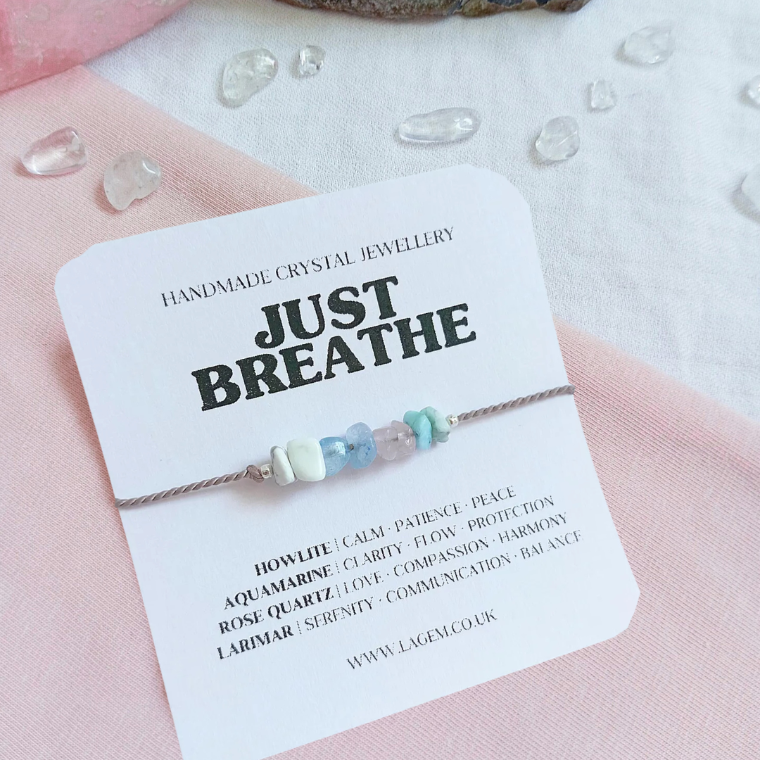 Just Breathe Crystal Bracelet UK – Calming & Anxiety Relief Jewellery