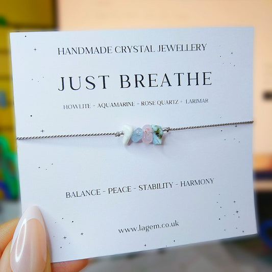 Just breathe crystal bracelet UK