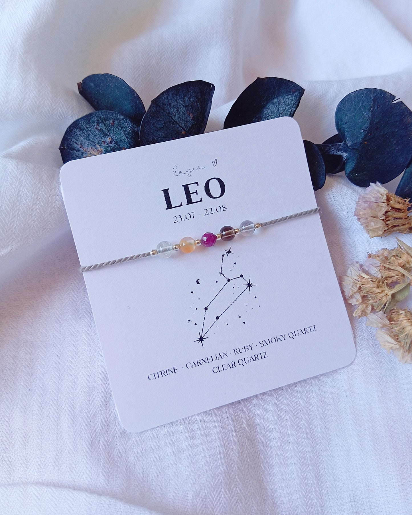 Zodiac Bracelet UK – Astrology Jewellery, Star Sign Gift, Crystal Gemstone Bracelet for Her leo zodiac bracelet necklace