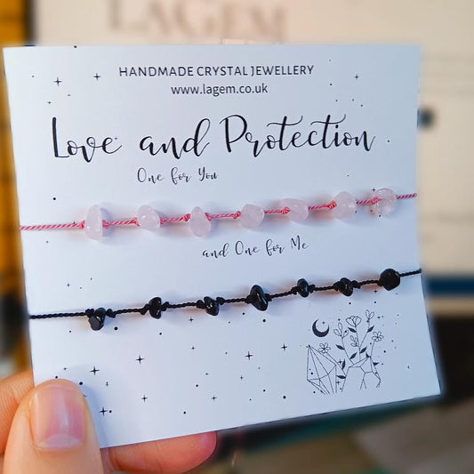 Couple Crystal Bracelets  | Boyfriend and Girlfriend Wish Bracelets Set