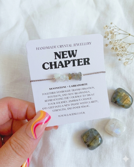 New Chapter Crystal Bracelet | Moonstone & Labradorite New Beginnings Gift
