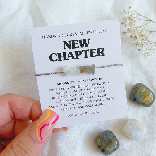 New Chapter Crystal Bracelet | Moonstone & Labradorite New Beginnings Gift