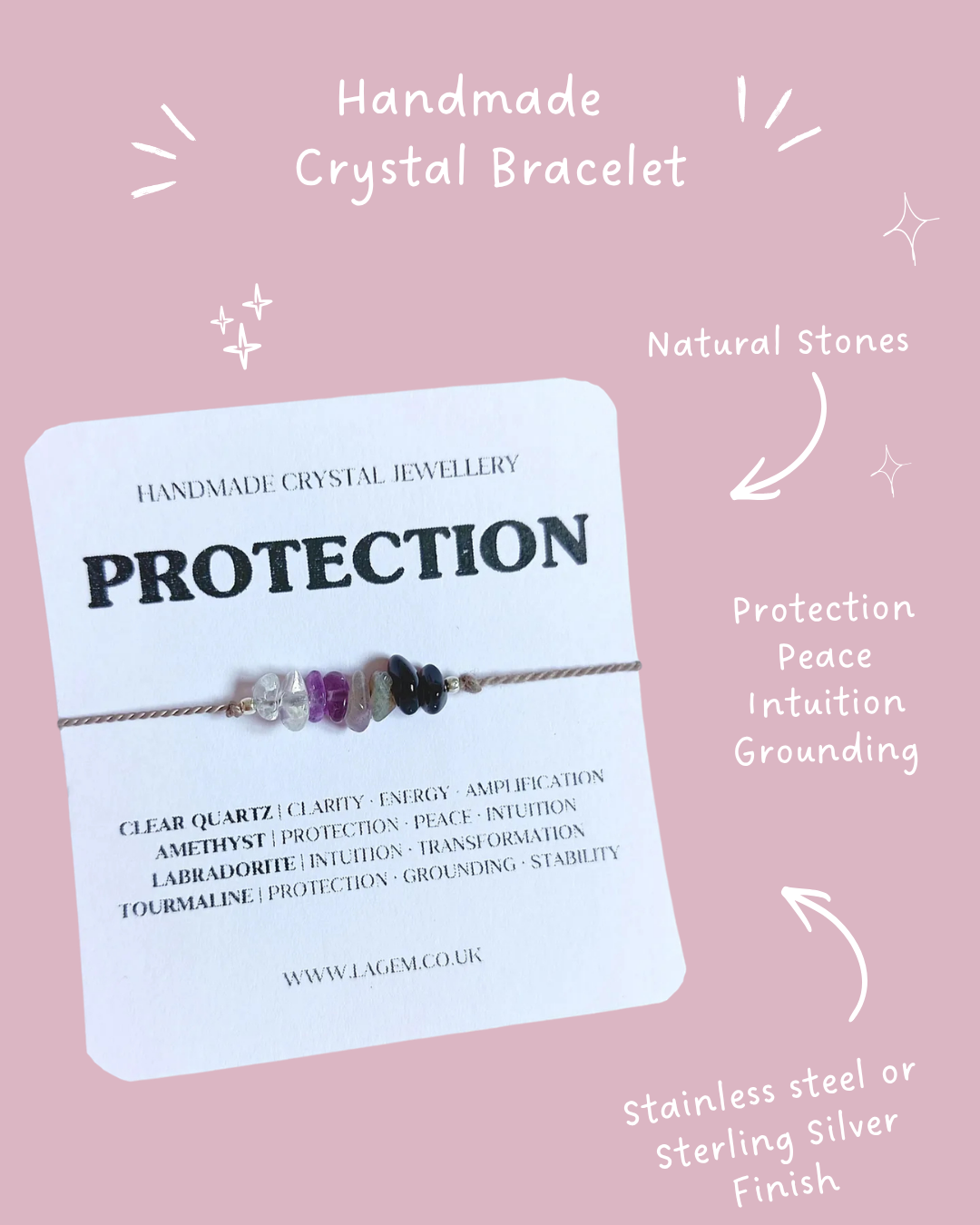 Protection Crystal Bracelet UK – Energy Shield & Spiritual Crystal Jewellery