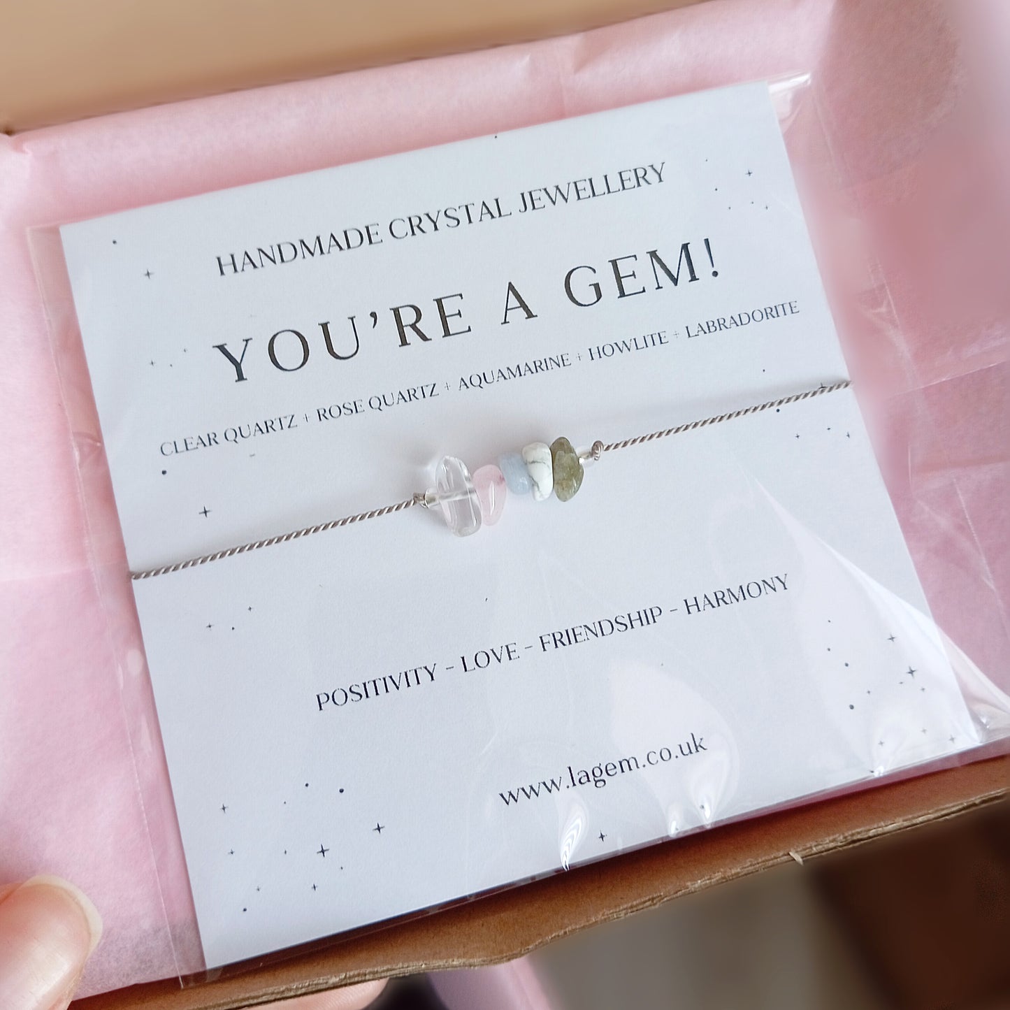 YOU ARE A GEM CRYSTAL BRACELET | Thank You Gift