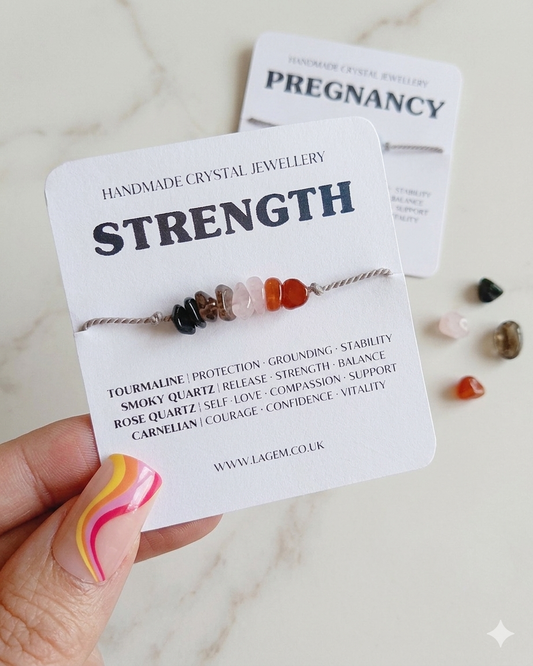 Strength Crystal Bracelet, hard time gift, warrior gift