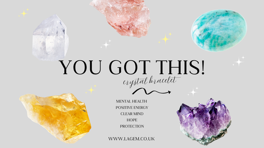 you got this crystal bracelet | mental health gift | positive crystals jewellery UK