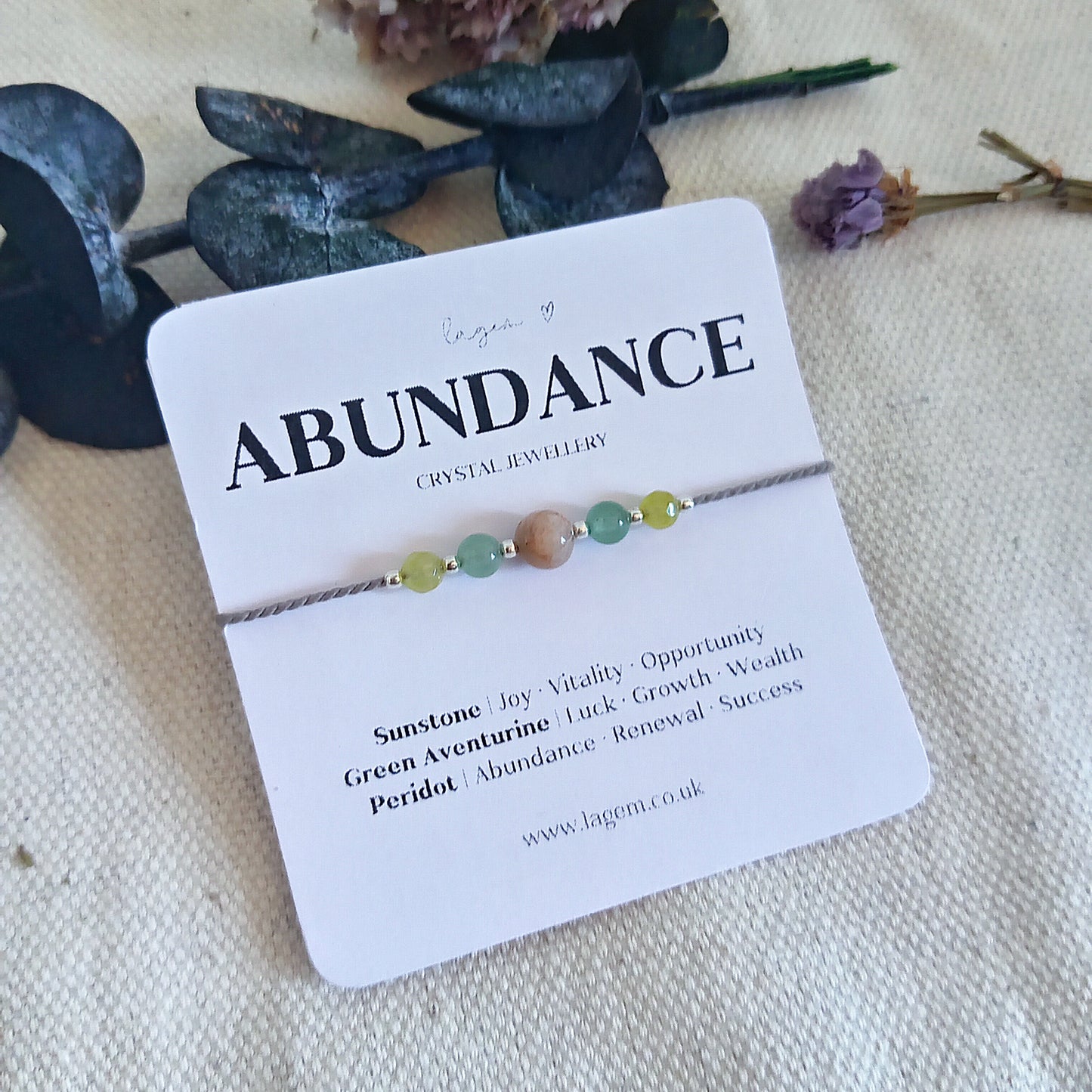 Abundance Crystal Bracelet | Success Wealth Bracelet, Prosperity jewellery UK