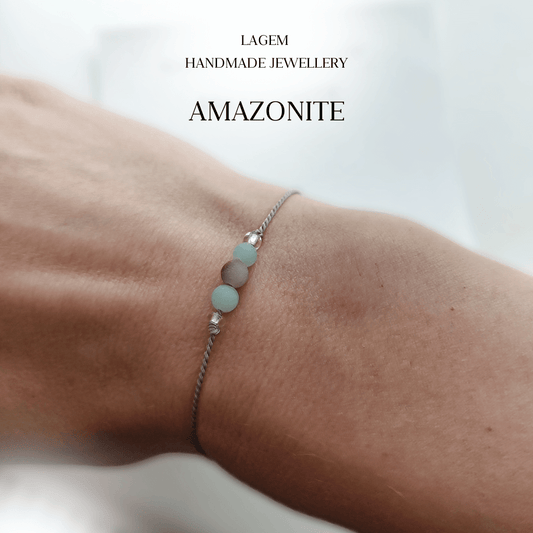 Custom Crystal Bracelet UK Minimalist amazonite jewellery