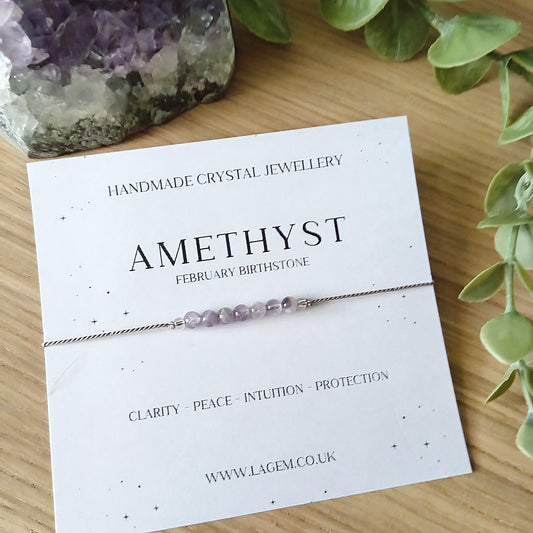 Amethyst Crystal Bracelet UK LAGEM
