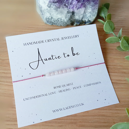 Auntie to be crystal bracelet gift