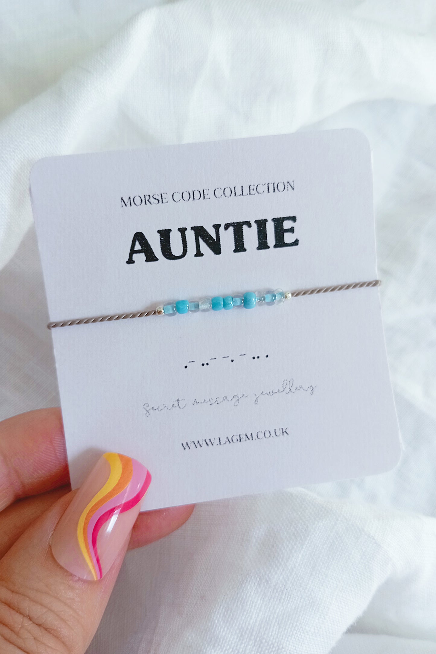 Auntie Morse Code Bracelet Gift, auntie to be Gift Jewellery, best auntie gift