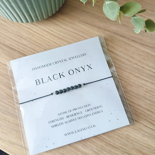 Black Onyx Crystal Bracelet 