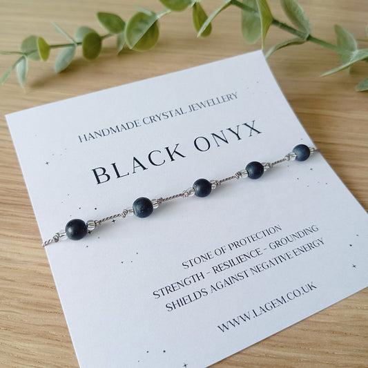 Black Onyx Crystal Bracelet