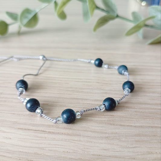 Black Onyx Crystal Bracelet knotted