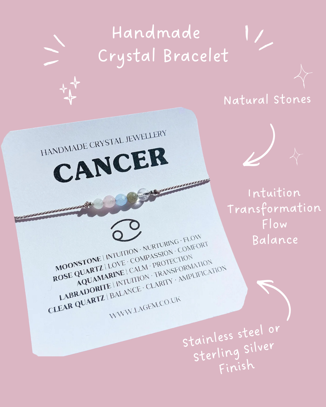 Zodiac Crystal Bracelet UK – Astrology Jewellery & Star Sign Gift