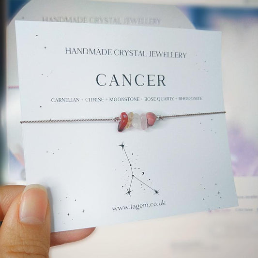 Cancer Crystal Bracelet UK Handmade Jewellery 