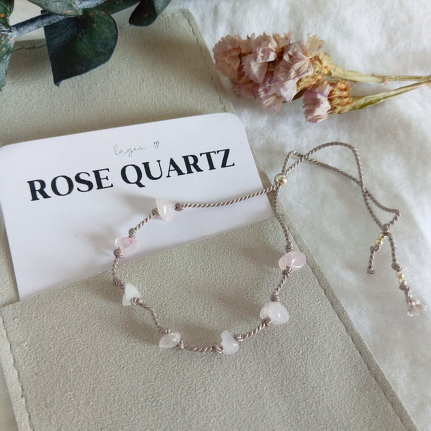 Custom Crystal Bracelet | Knotted Raw Gemstone Jewellery 