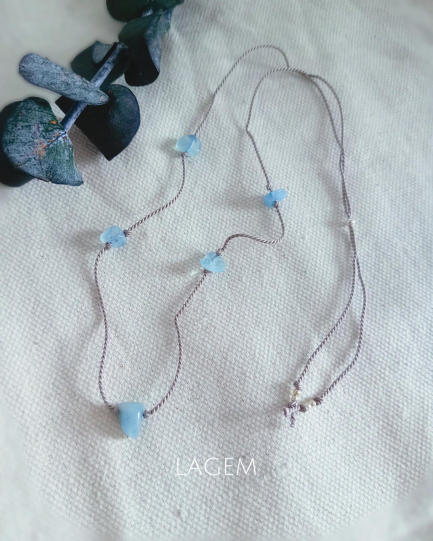 Custom Crystal Necklace – Dainty Silk Gemstone Jewelry 