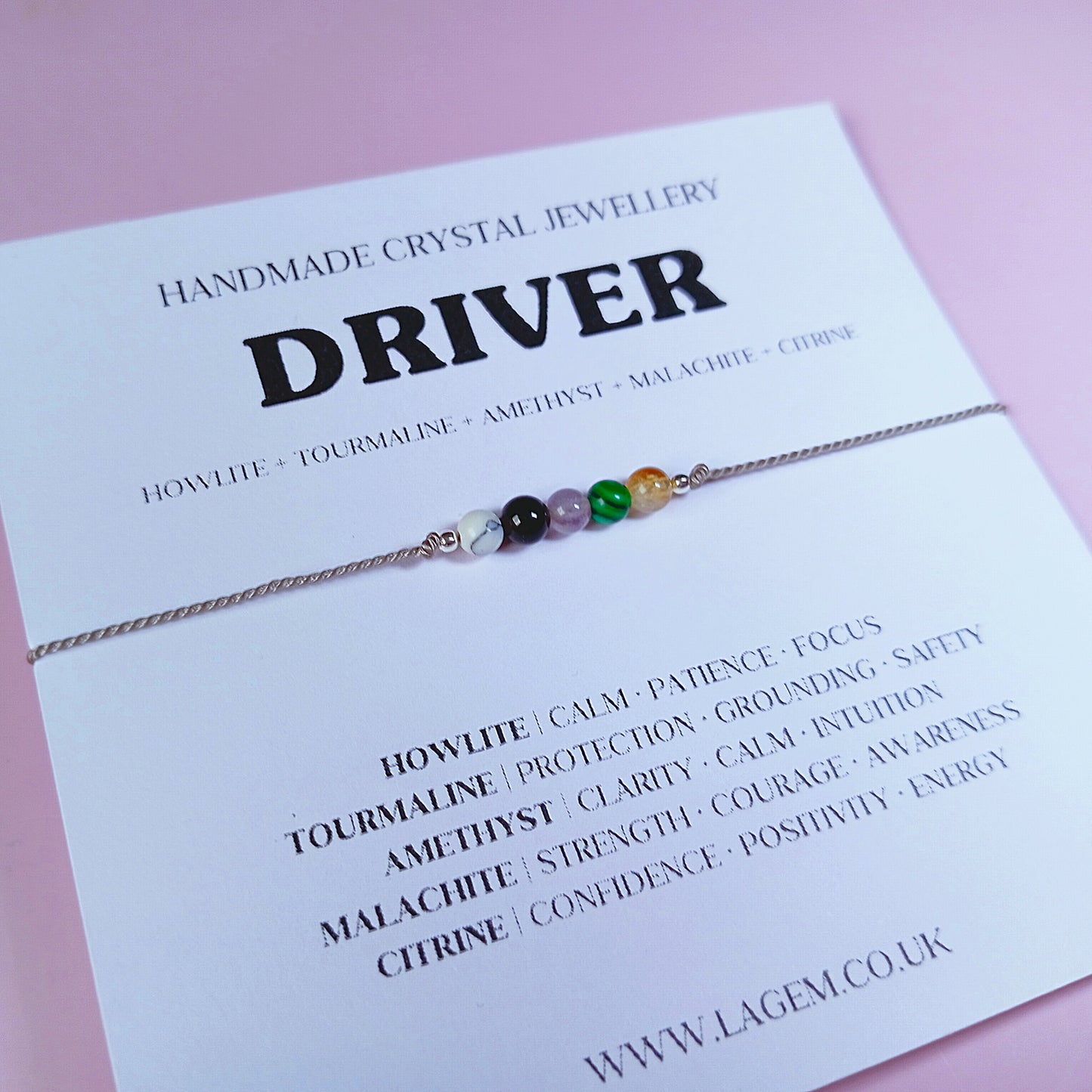 DRIVER CRYSTAL BRACELET GIFT UK