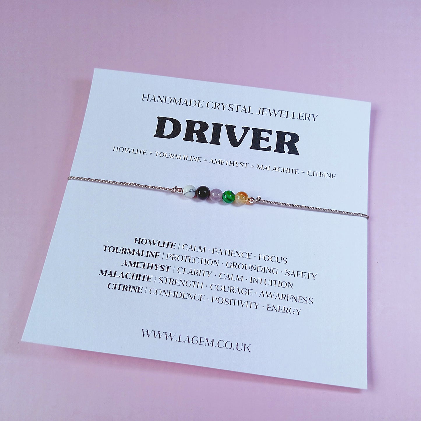 DRIVER PROTECTION CRYSTAL BRACELET 