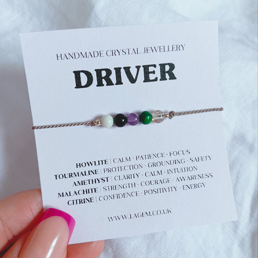 Driver Crystal Bracelet – Focus, Protection & Calm Energy