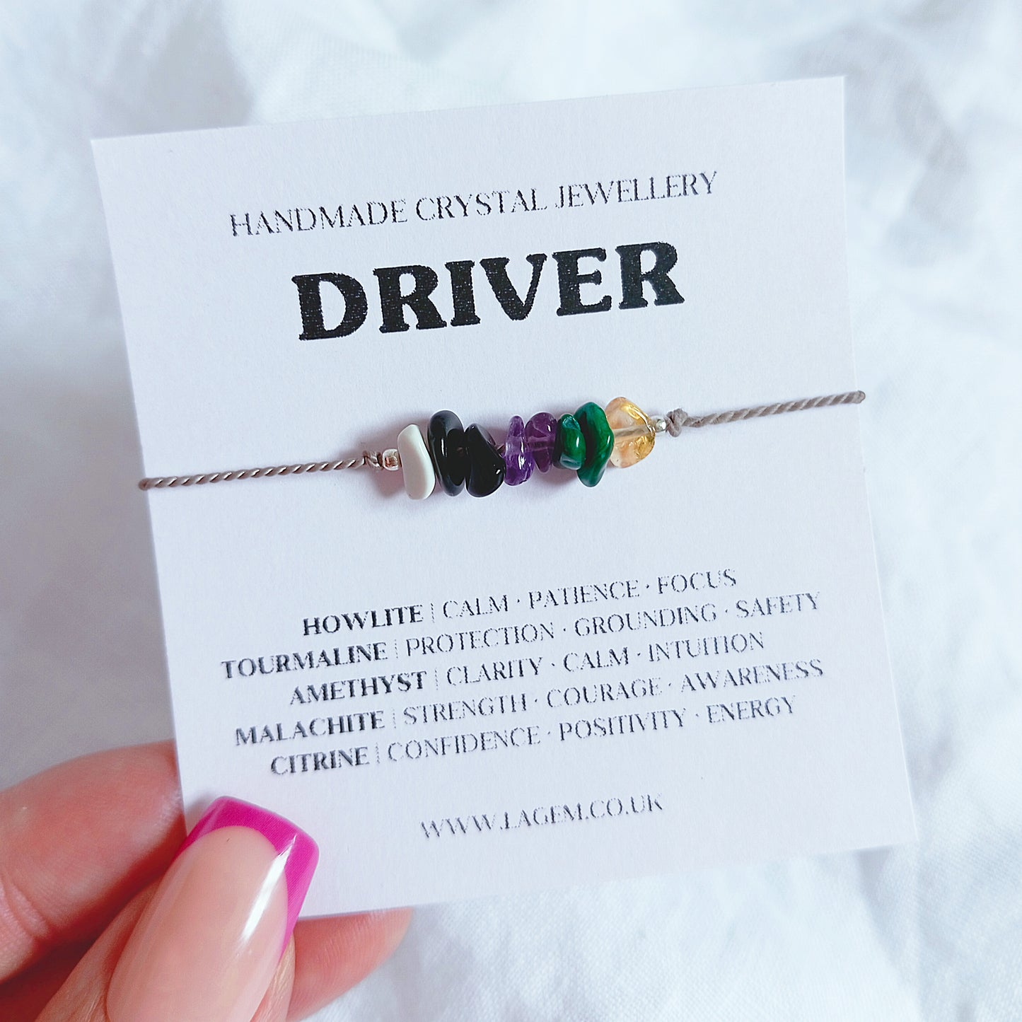 Driver Crystal Bracelet | Focus, Protection & Calm Energy