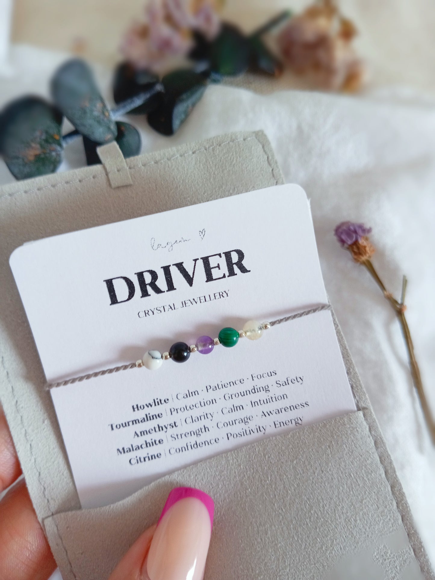 Driver Crystal Bracelet – Focus, Protection & Calm Energy new driver gift