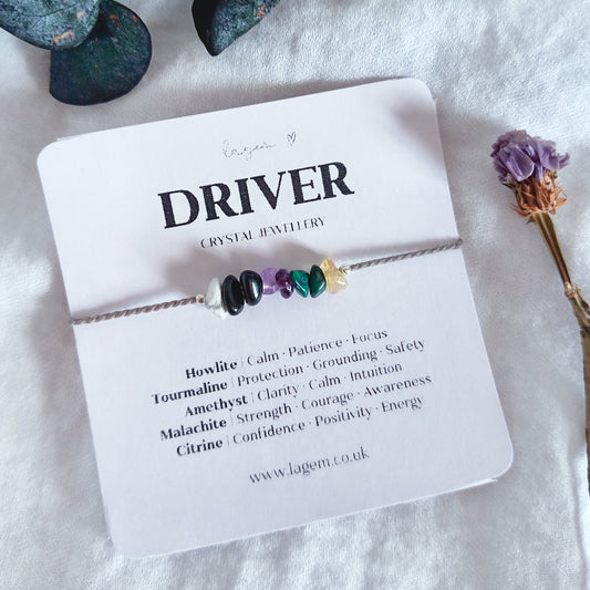 Driver Crystal Bracelet | Focus, Protection & Calm Energy