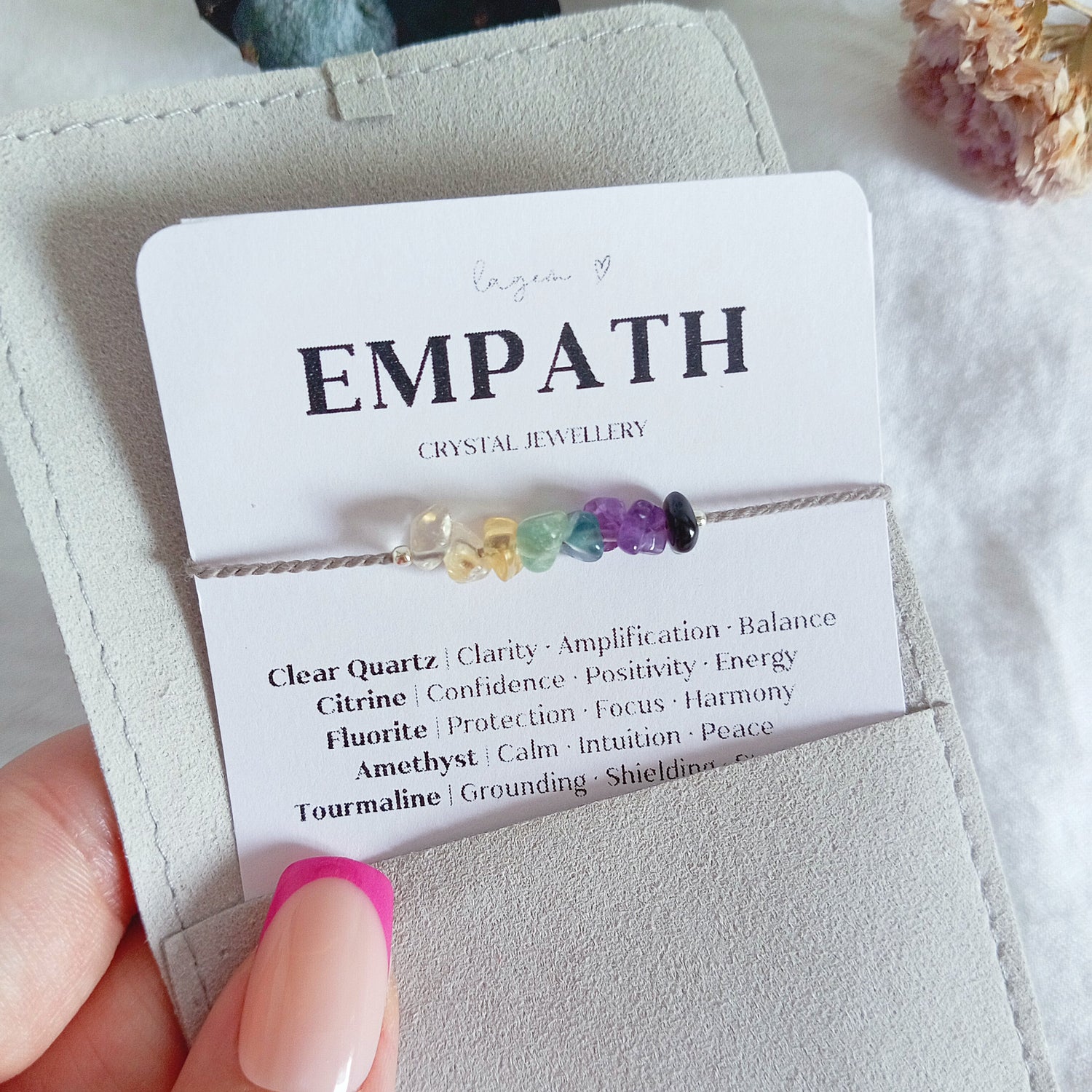 Empath Bracelet UK – Raw Gemstone Protection Jewellery, Energy Shield & Grounding Bracelet for Sensitive Souls
