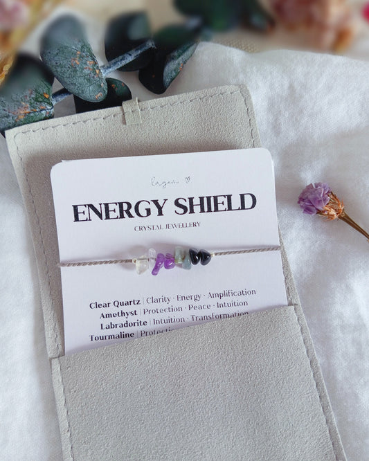 Energy Shield Crystal Bracelet | Protection, Clarity & Spiritual Balance