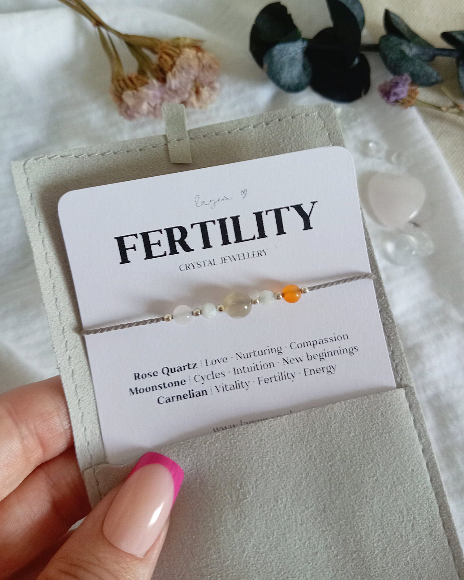 Fertility Crystal Bracelet | IVF ICSI TTC Support