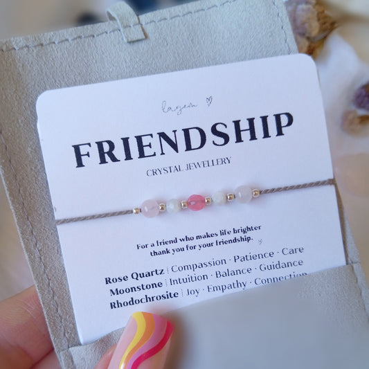 Friendship Crystal Bracelet UK – Meaningful Jewellery Gift, Best Friend Bracelet, Dainty Crystal Gift for Her
