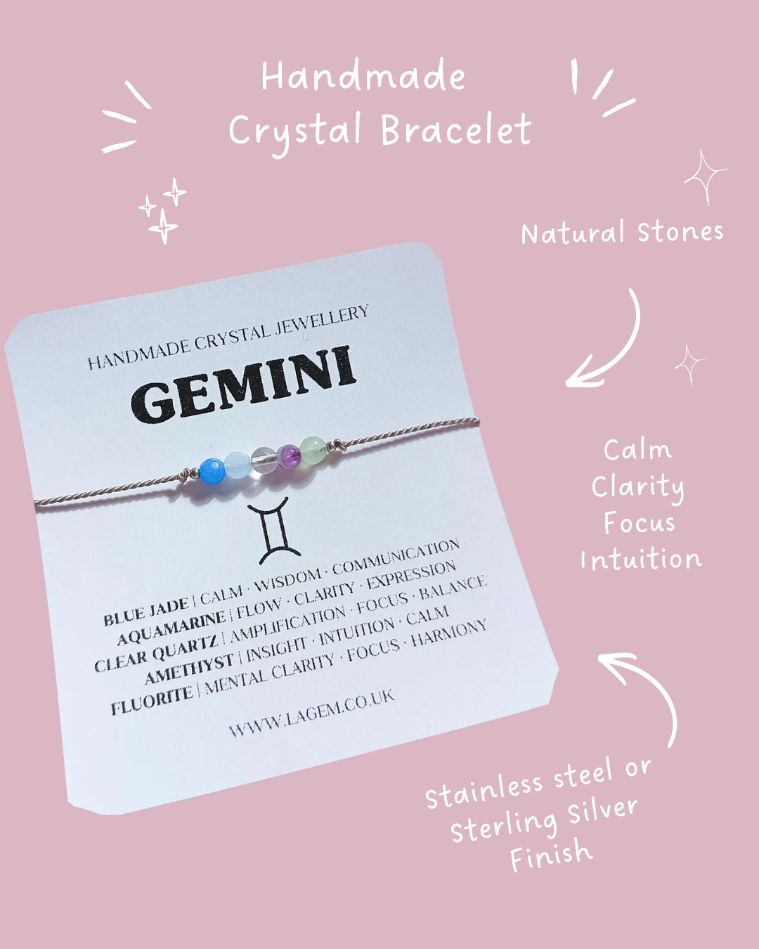 Zodiac Crystal Bracelet UK – Astrology Jewellery & Star Sign Gift