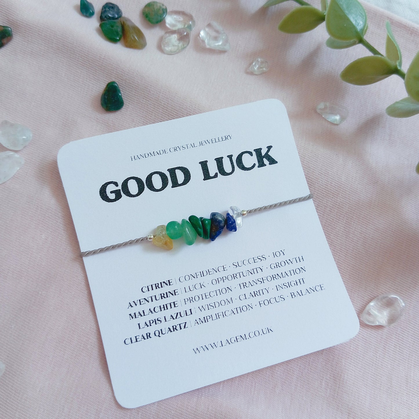 Good Luck Crystal Bracelet | Exam Success Gift